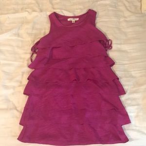 City triangles fuchsia ruffled dress